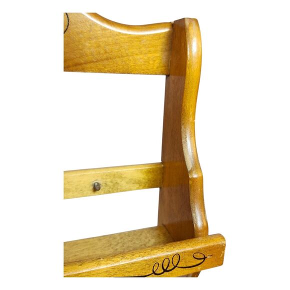 Vintage Wagner and Sons Spice Rack 2 Tier Wood Shelf Wall or Free Stand - Picture 11 of 16